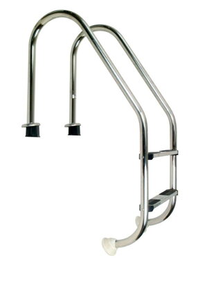 Štandardný rebrík z nehrdzavejúcej ocele s 2 stupňami, AISI 304