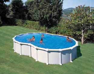 Moderný a univerzálny tvar záhradného bazénu, záhradné bazény v tvare osmičky.