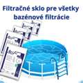 Filtračné sklo - 0,5 - 1,5 mm; 20 kg vrece pre bazénovú filtráciu, frakcia pre bežné filtrovanie