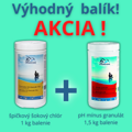 Šokový chlór 1 kg plus pH mínus 1,5 kg v akciovom balíčku