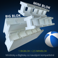 Polystyrénové bazénové tvárnice na stavbu bazéna BIGBLOK (1 BIGBLOK = 2,5 x MINIBLOK)