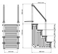 Schody do bazéna s obojstranným madlom
