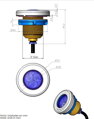 SET 4 x Mini-LED RGB reflektor nerez + biela krytka