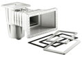 Bazénový skimmer s dlhým a širokým hrdlom 400 x 230 mm KRIPSOL