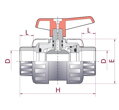 Guľový ventil 50mm Cepex ANTIBLOCK standard pre bazénovú inštaláciu