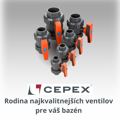 Bazenársky guľový ventil 63mm CEPEX 2