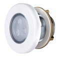 Mini LED reflektor nerezový AISI 316 + biela ABS krytka Ø 96 mm