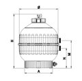 Plastový filter s bočným ventilom pre súkromné bazény CANTABRIC