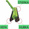 3 v 1 - bazénová kefa, stierka, hubka