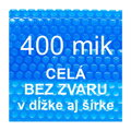 Solárna plachta - fólia na bazén 400 mikrónov modrá - celá bez zvaru