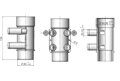 Manifold 50mm x (4) ¾” colector 33934 pre masážne trysky vo vírivke