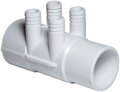 Rozdelovač 2" x (4) 3/4" RB spigot pre hydromasážne trysky