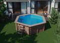 Drevený bazén s fóliou TPG: Ø 400 x 119 cm  