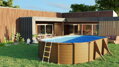 Nadzemný bazén Oceľový Imitácia Dreva 500 x 300 x 120 cm Pacific