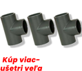 3ks PVC tvarovka - T-kus 90° 50 mm