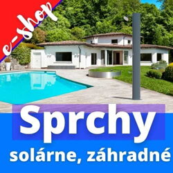Solárne sprchy a záhradné sprchy, s možnosťou oplachu chodidiel, až do  40l