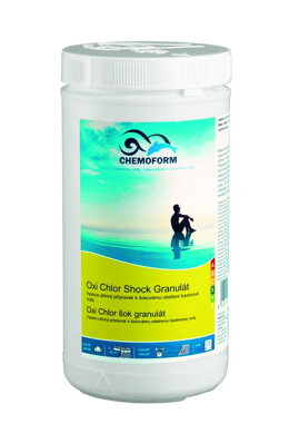 Oxi chlor šok granulát 1 kg na dezinfekciu  bazénov