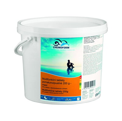 Multifunkčné bazénové tablety 200 g 3 kg  (MAXI), dezinfekcia vody