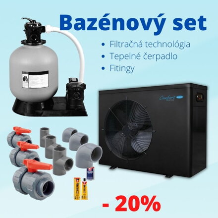 Bazénová technológia, akciový balíček, filtrácia+tepelné čerpadlo+fitingy