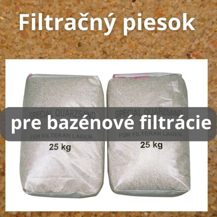 Filtračný piesok 25 kg do  bazénovej filtrácie, kremičitý piesok