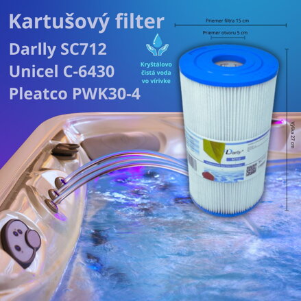 Kartušový filter do vírivky SC712 / PWK30-4
