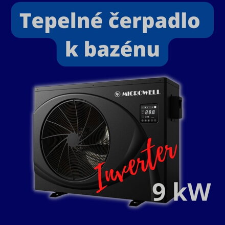 Tepelné čerpadlo bazénové inverterové, black edition 9kW