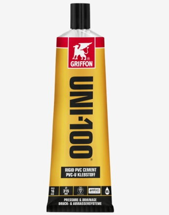 Lepidlo Griffon UNI-100 - tuba 125 ml, na lepenie bazénových rozvodov PVC-U