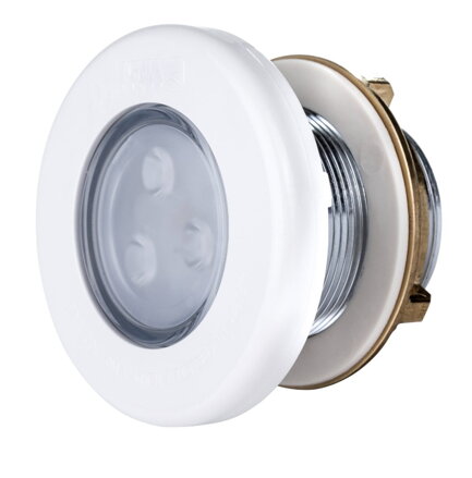 Mini LED reflektor nerezový AISI 316 + biela ABS krytka Ø 96 mm