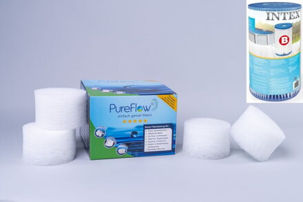 INTEX B 3D filtračná náplň do víriviek a bazénov PureFlow® Ø160 x H 70 mm (4 ks)