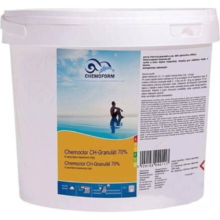 Chlór Super Schock 70 kg 5 kg, šokový chlór proti riasam Chemoclor