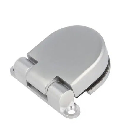 Pánt do saunových dverí k skleneným dverám - matný sivý