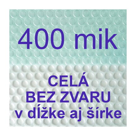 Solárna plachta - fólia na bazén 400 mikrónov transparentná - celá bez zvaru