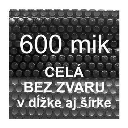 Solárna plachta 3m, 3,5m, 4 m - fólia na bazén 600 mikrónov čierna - celá bez zvaru