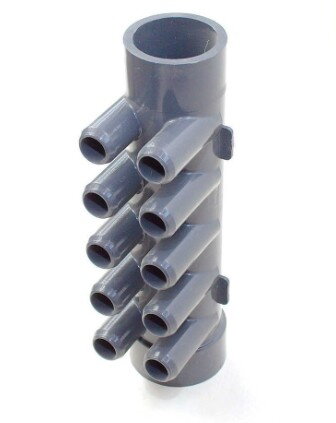 Rozdelovač 50mm x (10) ¾” SB pre hydromasážne vane