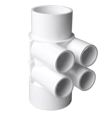 Rozdelovač vírivkový 2" x  (4) ¾” pre hydromasážne vane