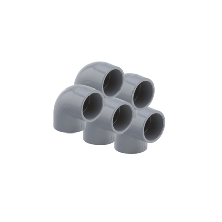 Koleno 90° D63 - set 5 kusov
