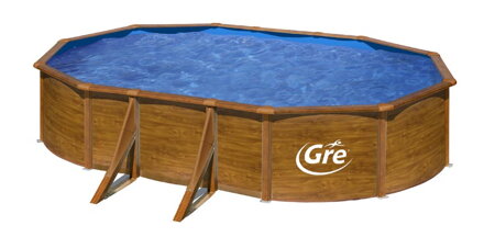 Nadzemný bazén Oceľový Imitácia Dreva 610 x 375 x 120 cm Pacific