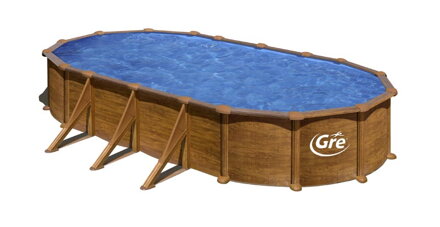 Nadzemný bazén Oceľový Imitácia Dreva 730 x 375 x 120 cm Pacific
