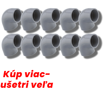 10ks Koleno 90° 50mm PVC-U na lepenie PN16