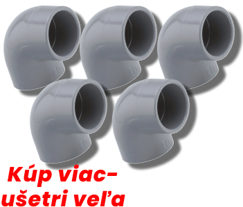 5ks Koleno 90° 50mm PVC-U na lepenie PN16