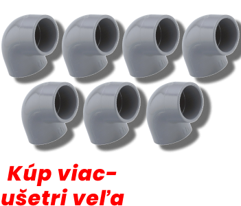 7ks Koleno 90° 50mm PVC-U na lepenie PN16