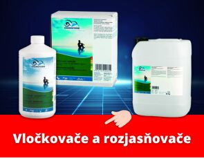 Vločkovače pre skvalitnenie bazénovej vody, ktorú prejasňujú a odstránia zákaly