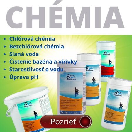 Bezchlórová chémia ku bazénom a vírivkám Bezchlórová chémia ku bazénom a vírivkám