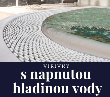 Napnutá hladina vody vo vírivke