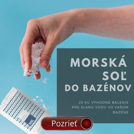 Morská soľ do bazénov slaná voda v bazéne Morská soľ do bazénov pre slanú vodu