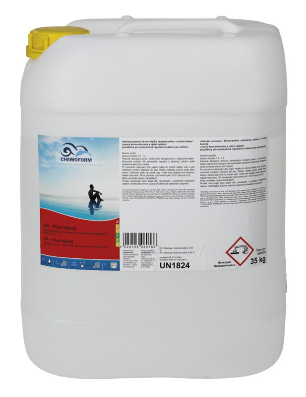 pH plus tekutý 25 kg do bazénovej vody pH plus tekutý 25 kg do bazénovej vody