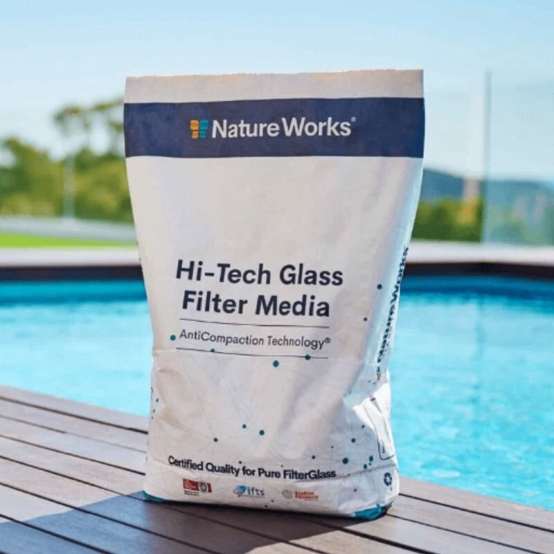 Filtračné médium: SKLO do bazénových filtrácií, filtračné sklo