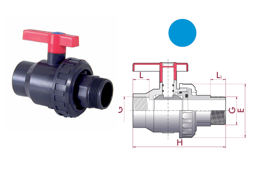 Bazénový guľový ventil 1 1/2" závit (ext / int) Cepex UNIBLOCK Bazénový guľový ventil 1 1/2" závit (ext / int) Cepex UNIBLOCK