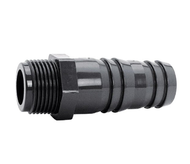 Hadicový tŕň: PVC adaptér so závitom 1" na hadicu 32mm Hadicový tŕň: PVC adaptér so závitom 1" na hadicu 32mm