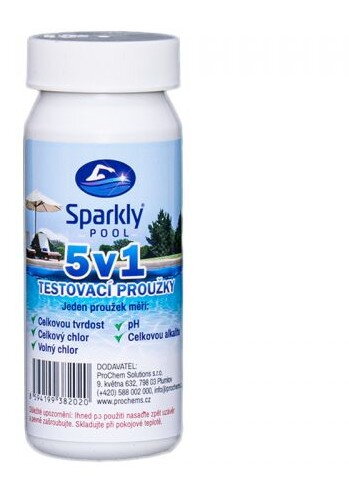 Testovacie prúžky 5v1 na test bazénovej vody - chlórové (50 ks) Testovacie prúžky 5v1 na test bazénovej vody - chlórové (50 ks)